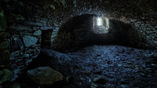 一个地窖在苏格兰城堡地牢。